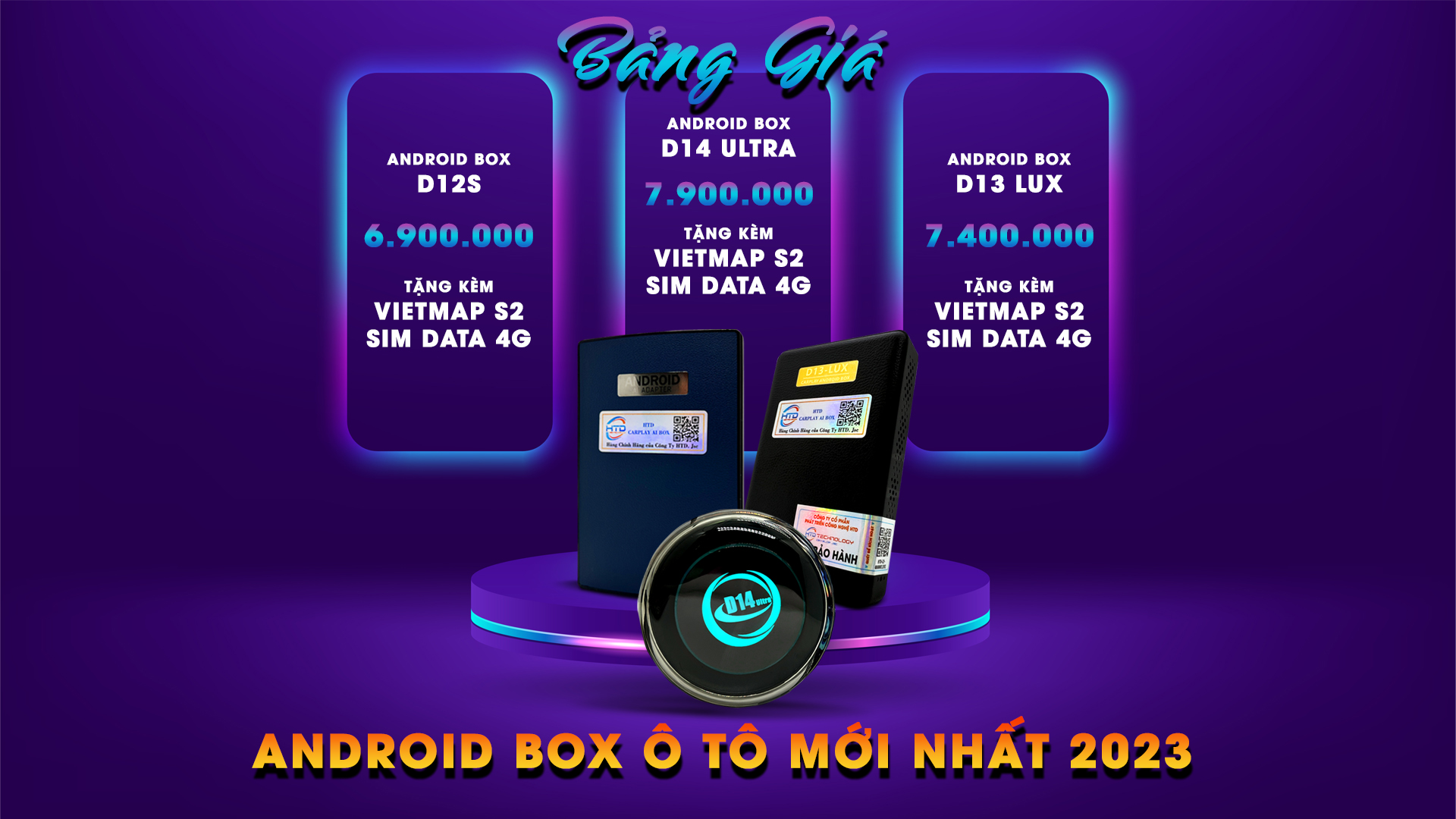 Bảng báo giá android box cho ô tô năm 2023